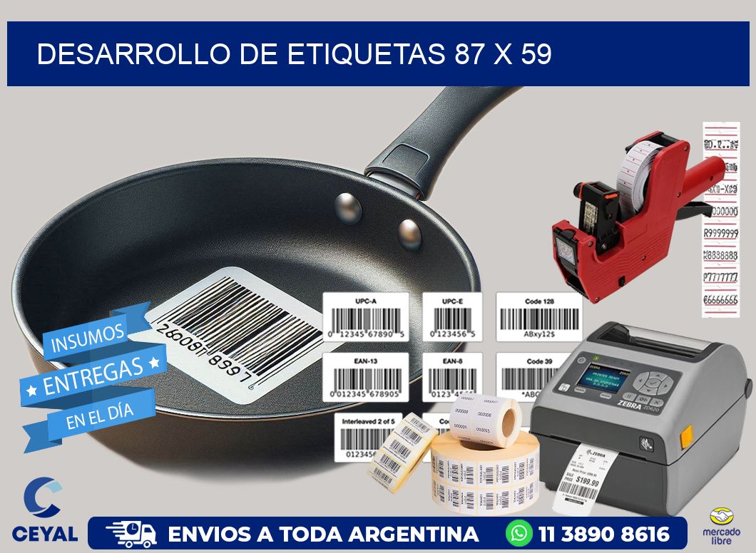 Desarrollo de etiquetas 87 x 59