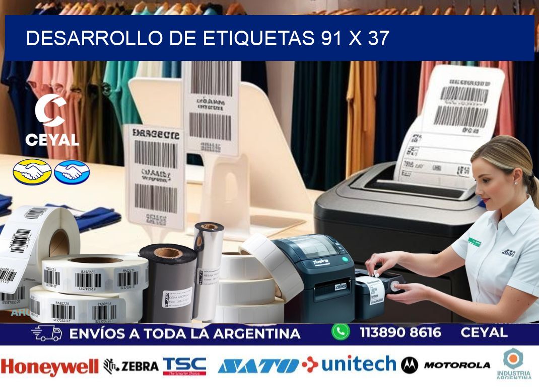 Desarrollo de etiquetas 91 x 37