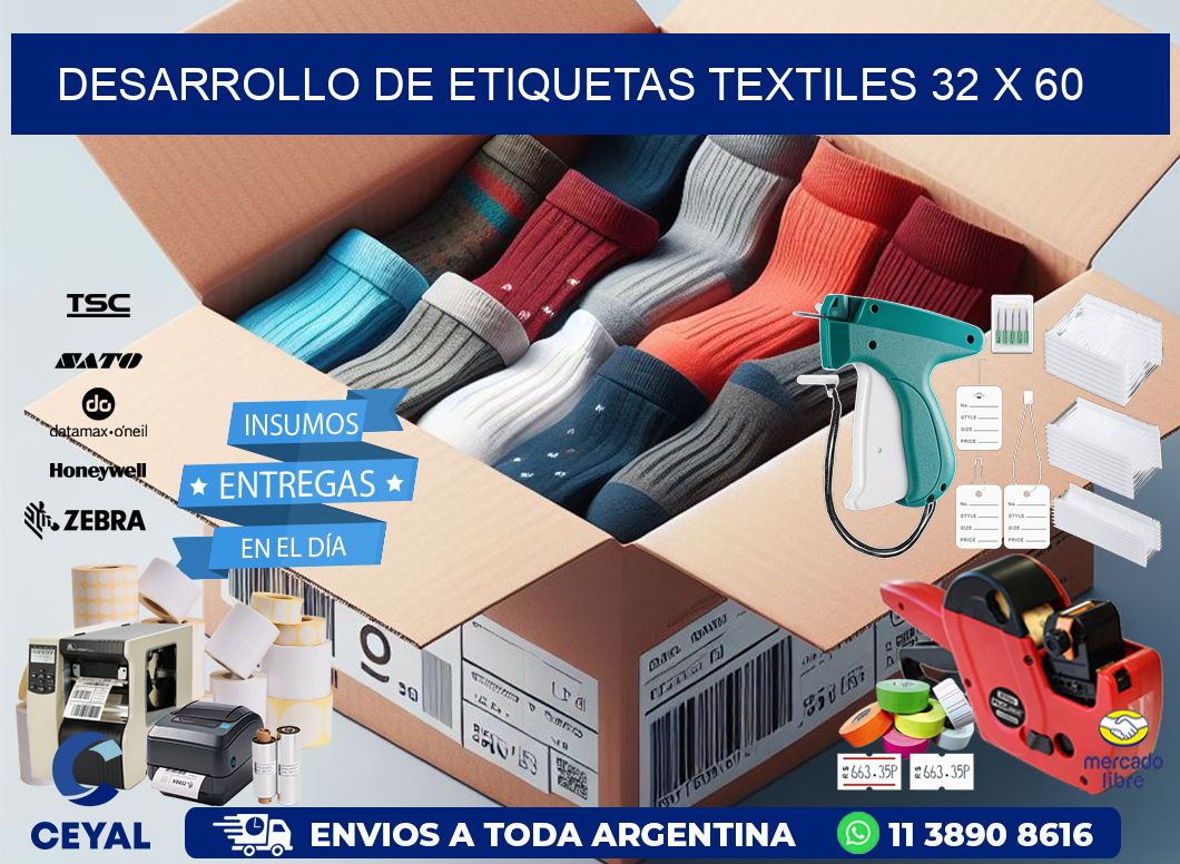 Desarrollo de etiquetas textiles 32 x 60