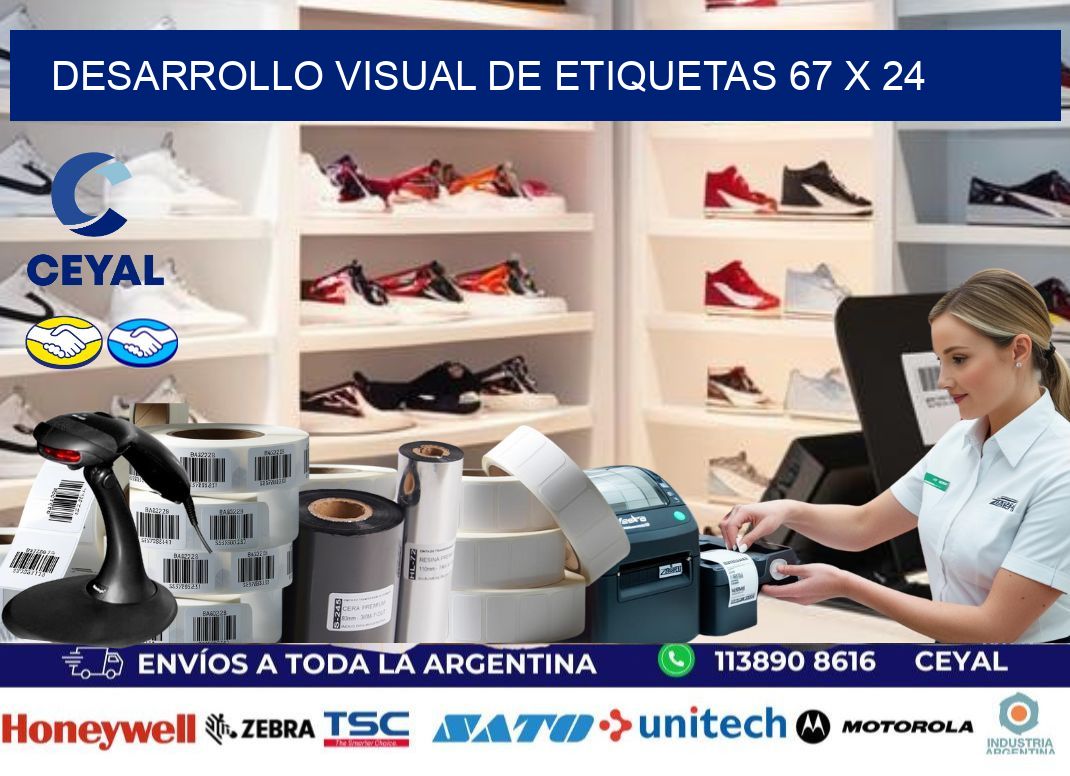 Desarrollo visual de etiquetas 67 x 24