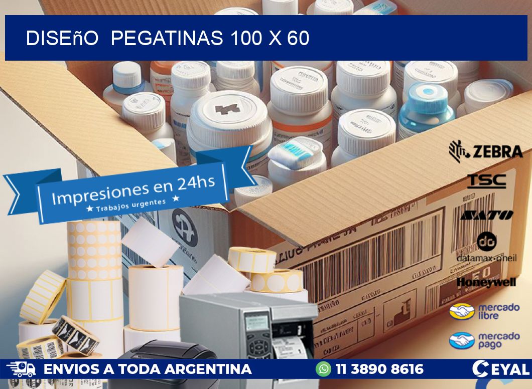 Diseño  PEGATINAS 100 x 60