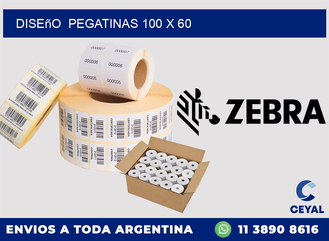 Diseño  PEGATINAS 100 x 60