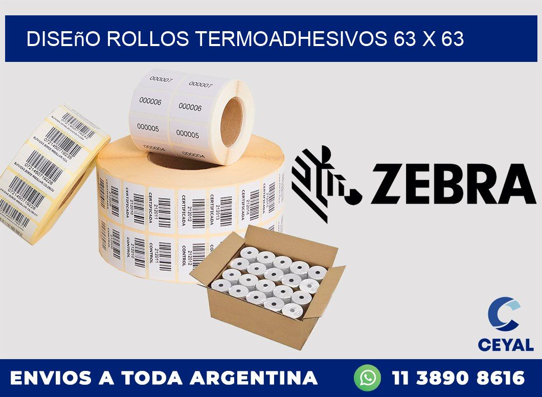 Diseño ROLLOS TERMOADHESIVOS 63 x 63