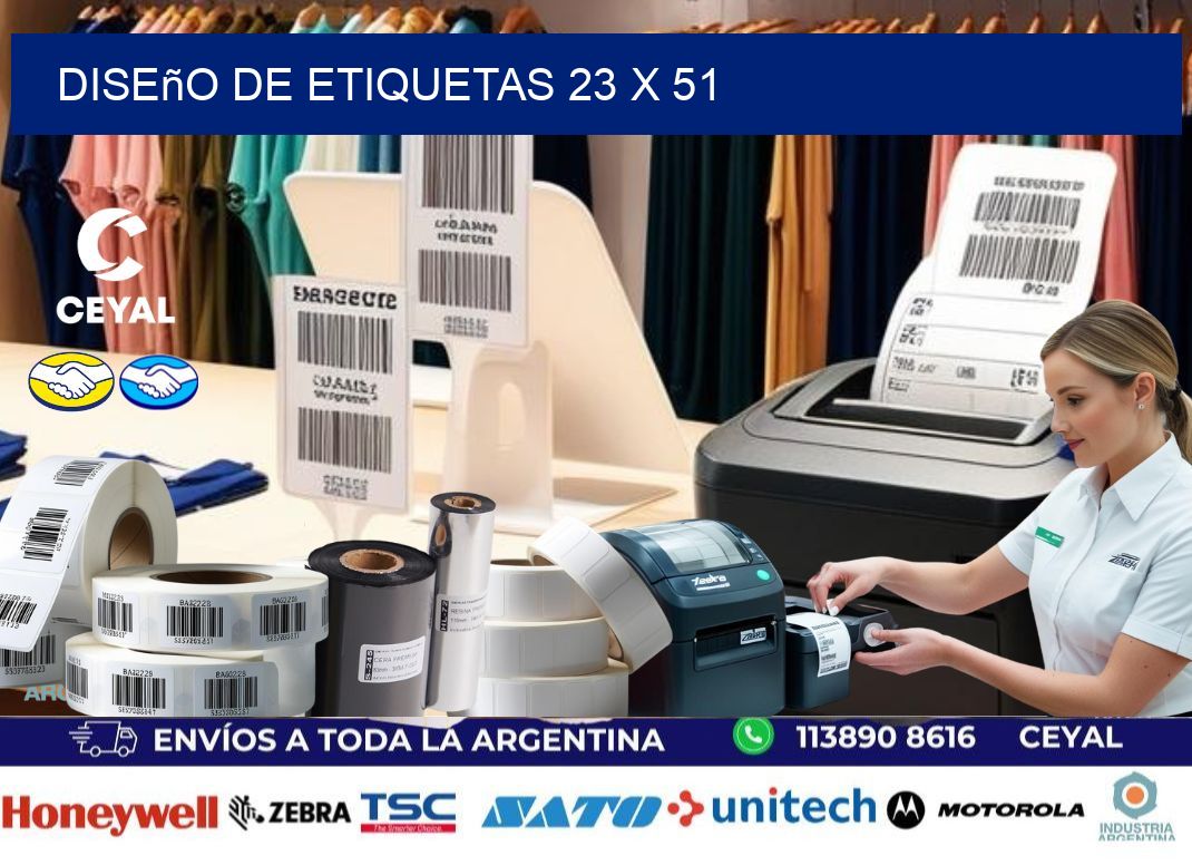 Diseño de etiquetas 23 x 51