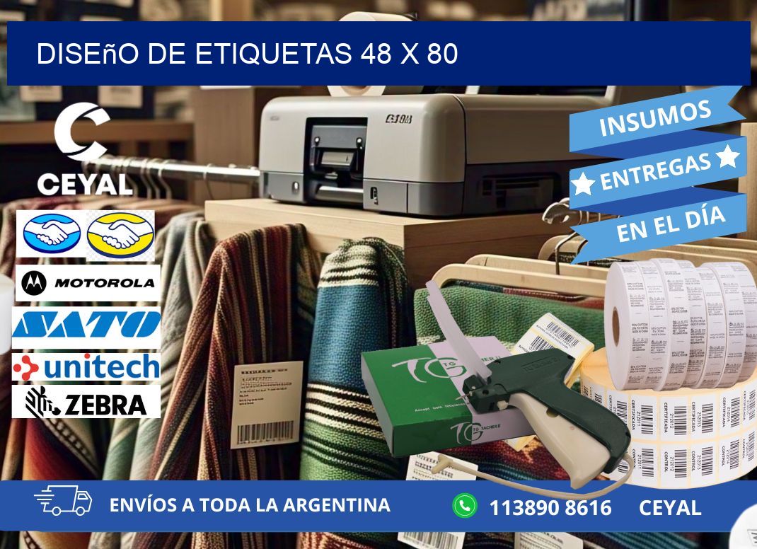 Diseño de etiquetas 48 x 80