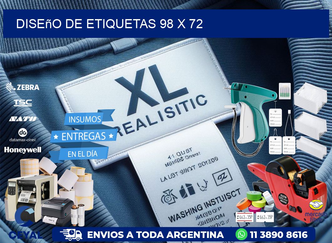 Diseño de etiquetas 98 x 72