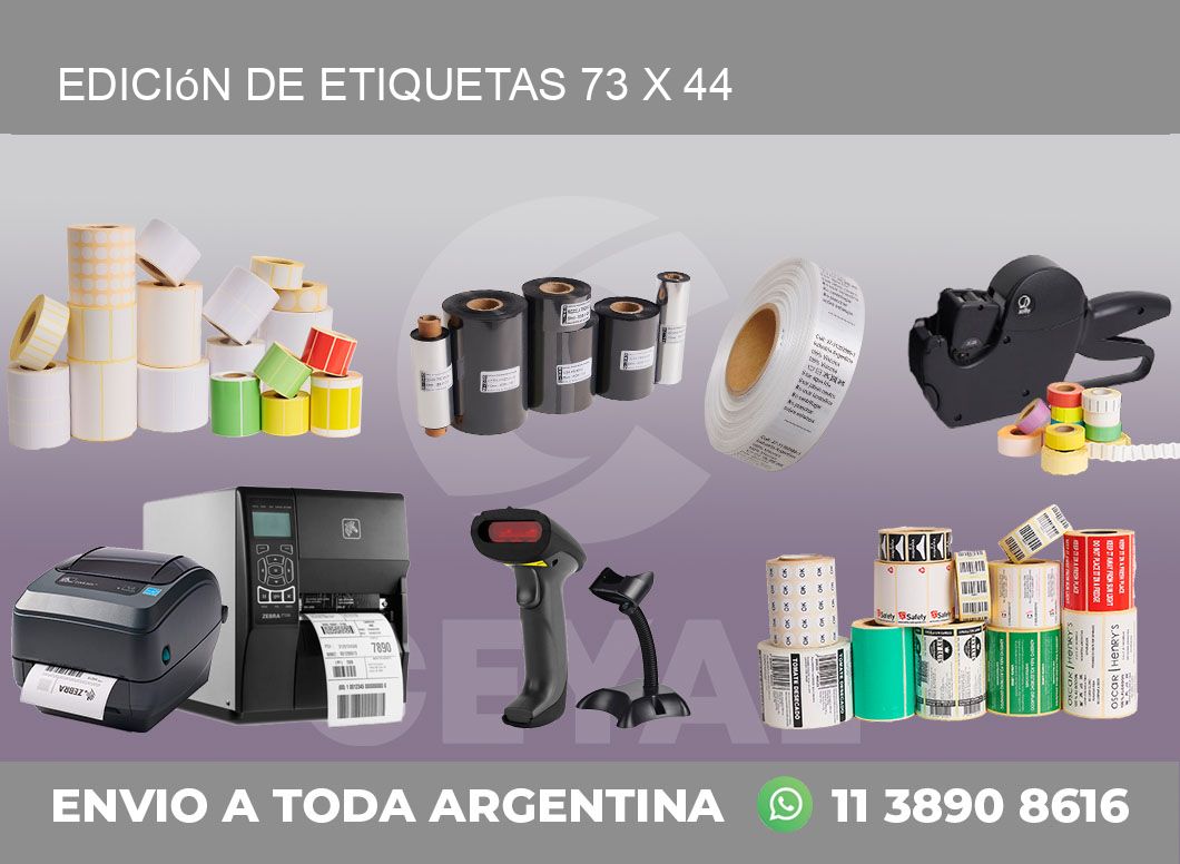 Edición de etiquetas 73 x 44
