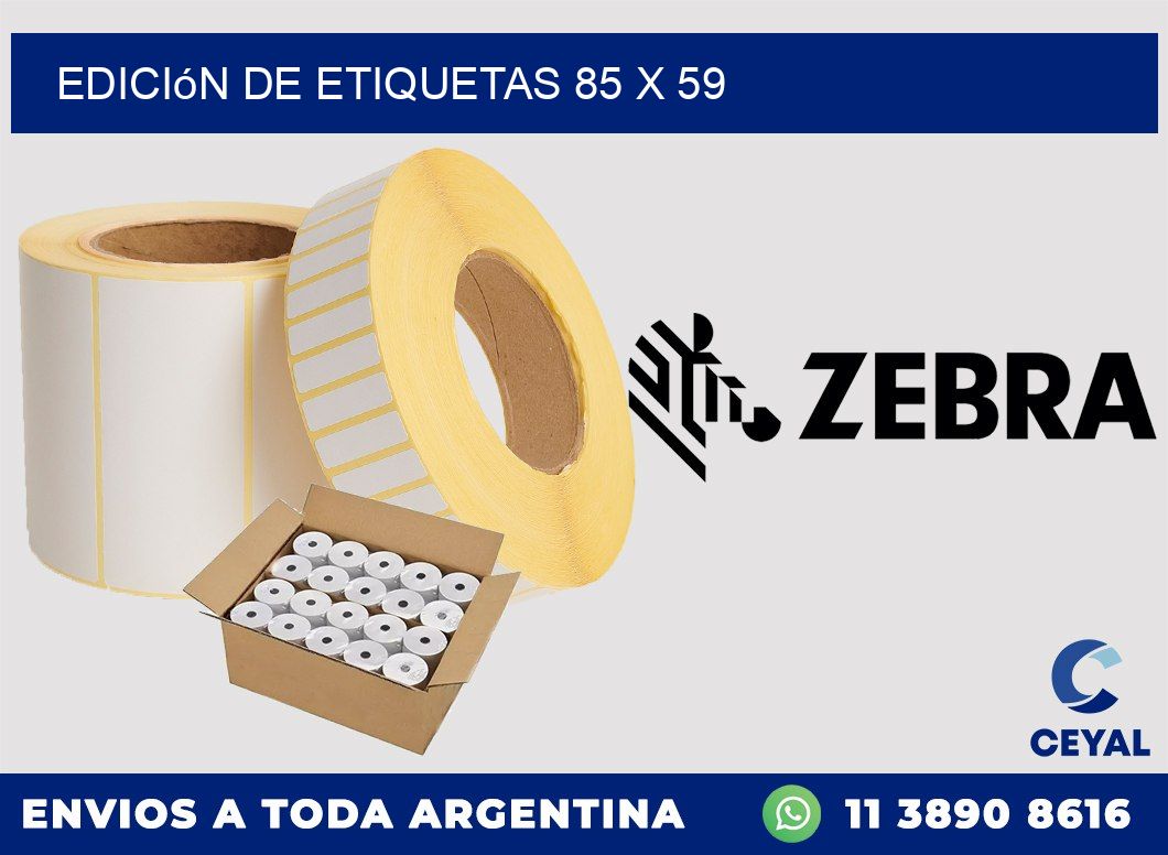 Edición de etiquetas 85 x 59