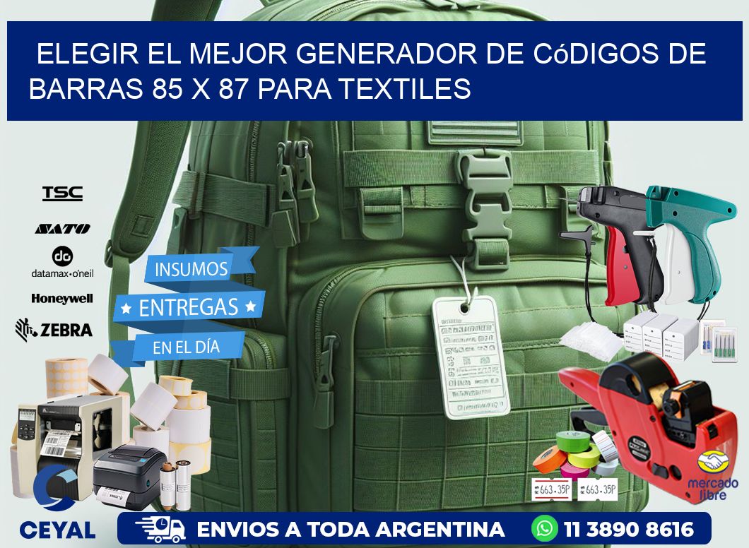 Elegir el Mejor Generador de Códigos de Barras 85 x 87 para Textiles