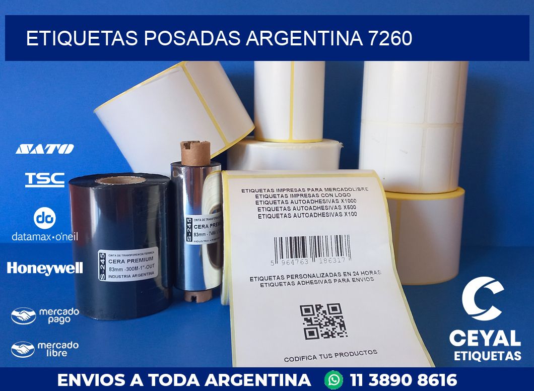 Etiquetas Posadas Argentina 7260