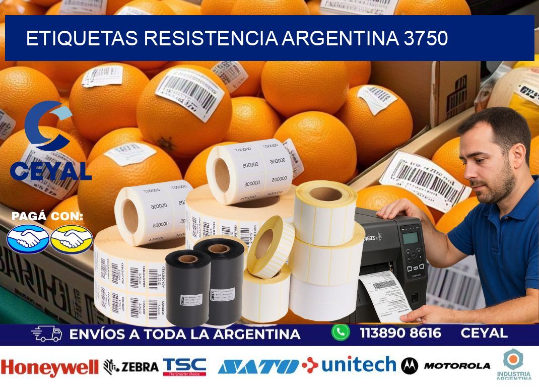 Etiquetas Resistencia Argentina 3750