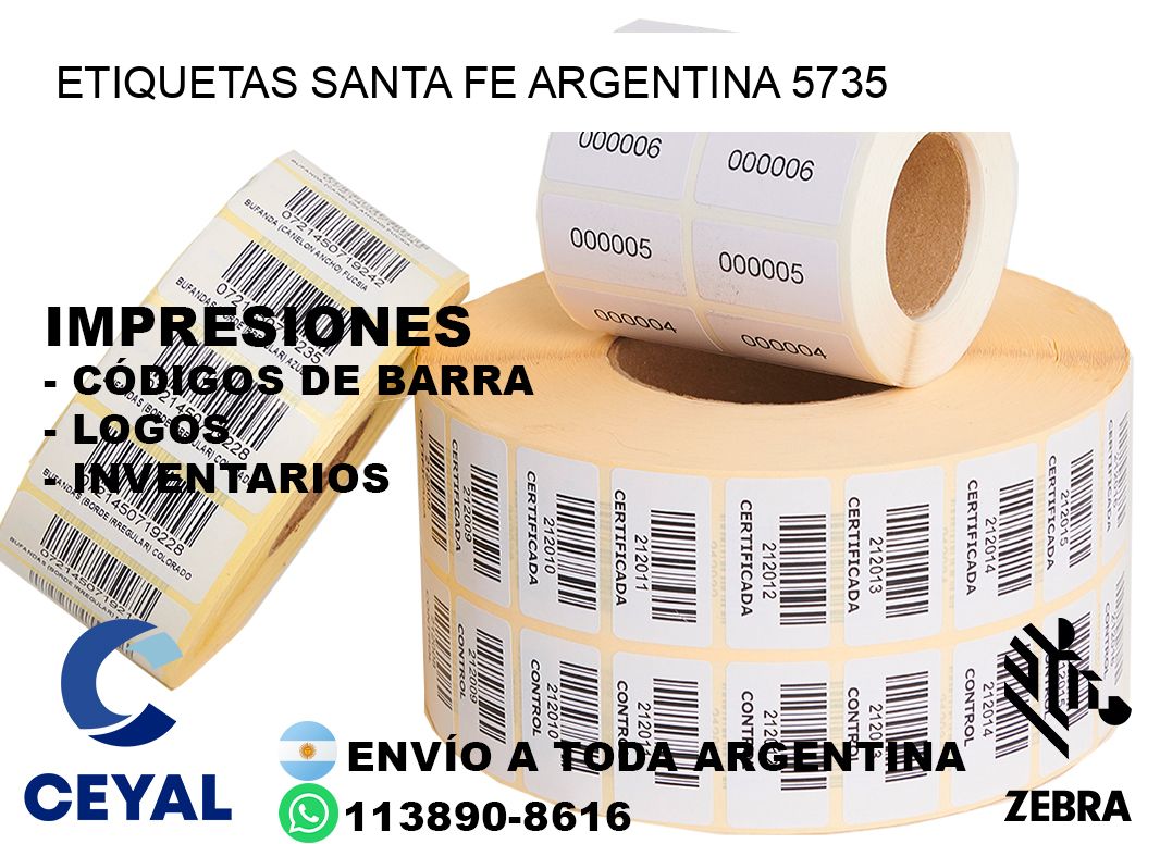 Etiquetas Santa Fe Argentina 5735