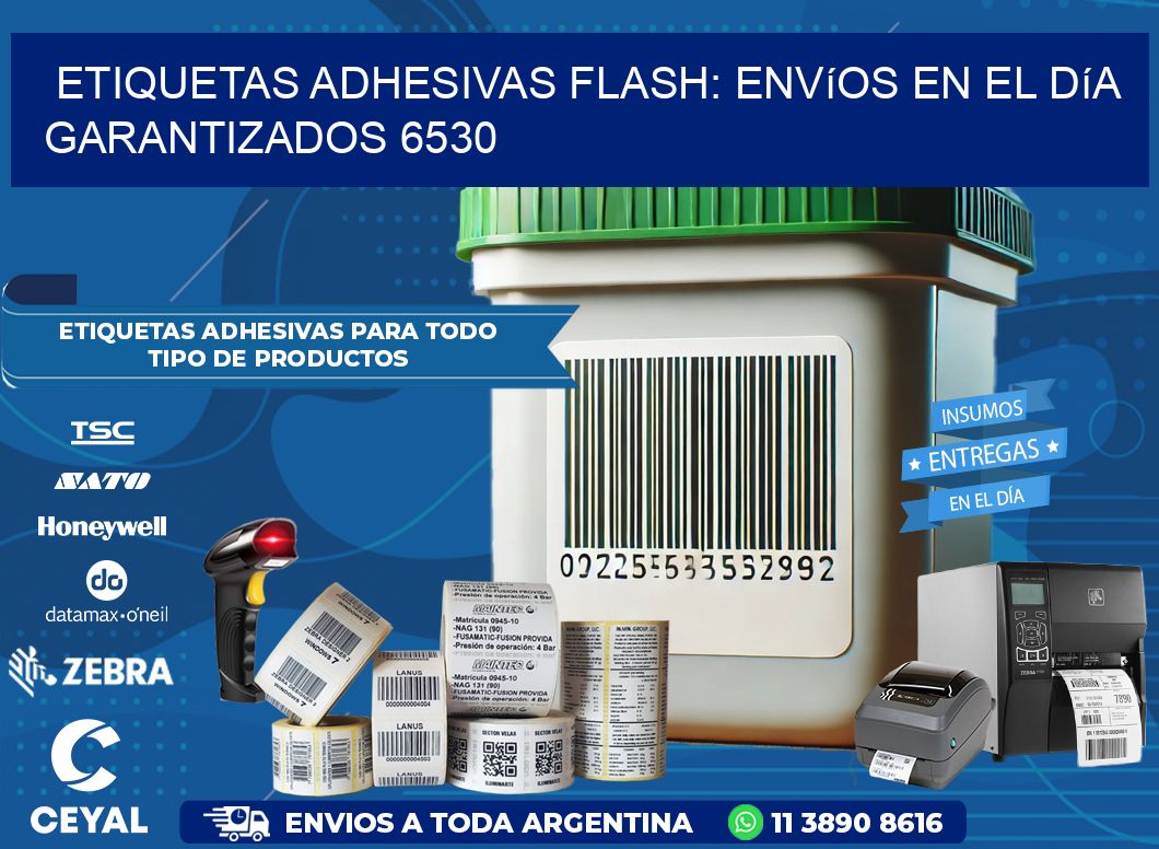 Etiquetas adhesivas Flash: Envíos en el Día Garantizados 6530