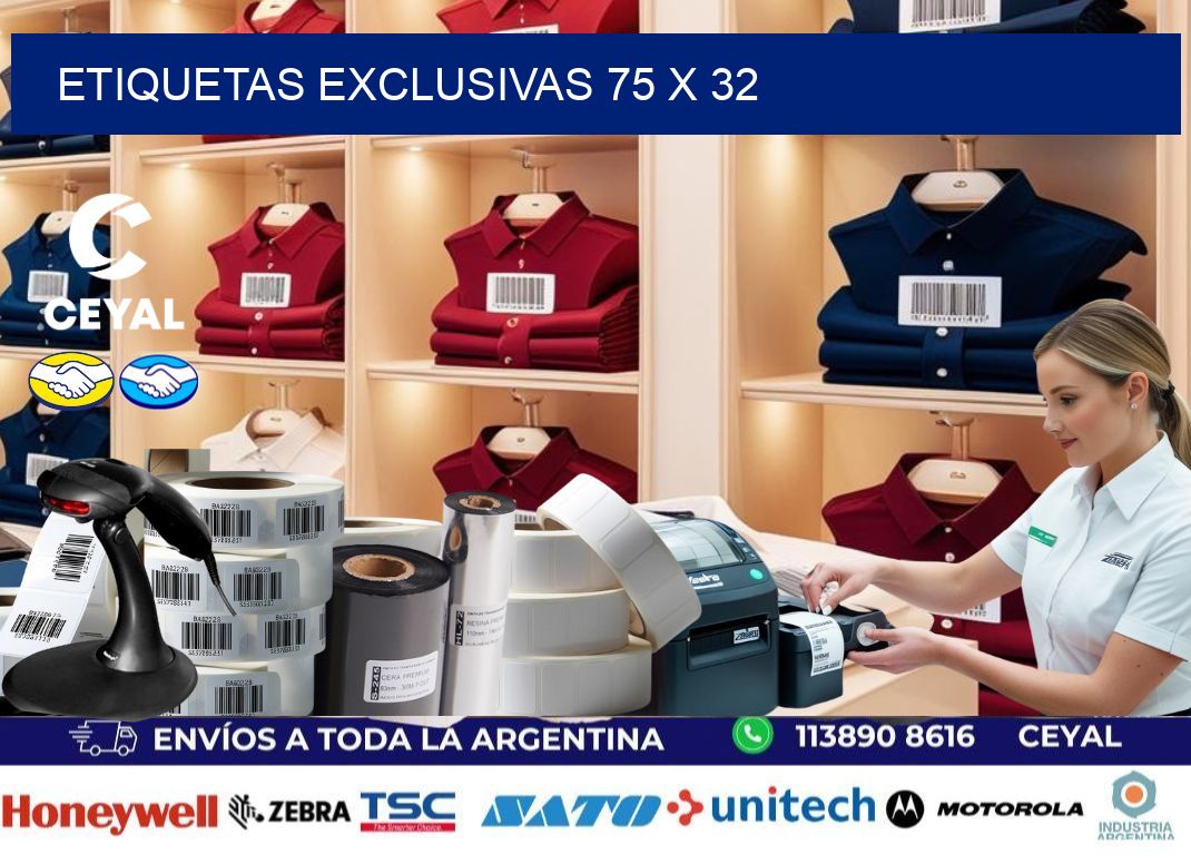 Etiquetas exclusivas 75 x 32
