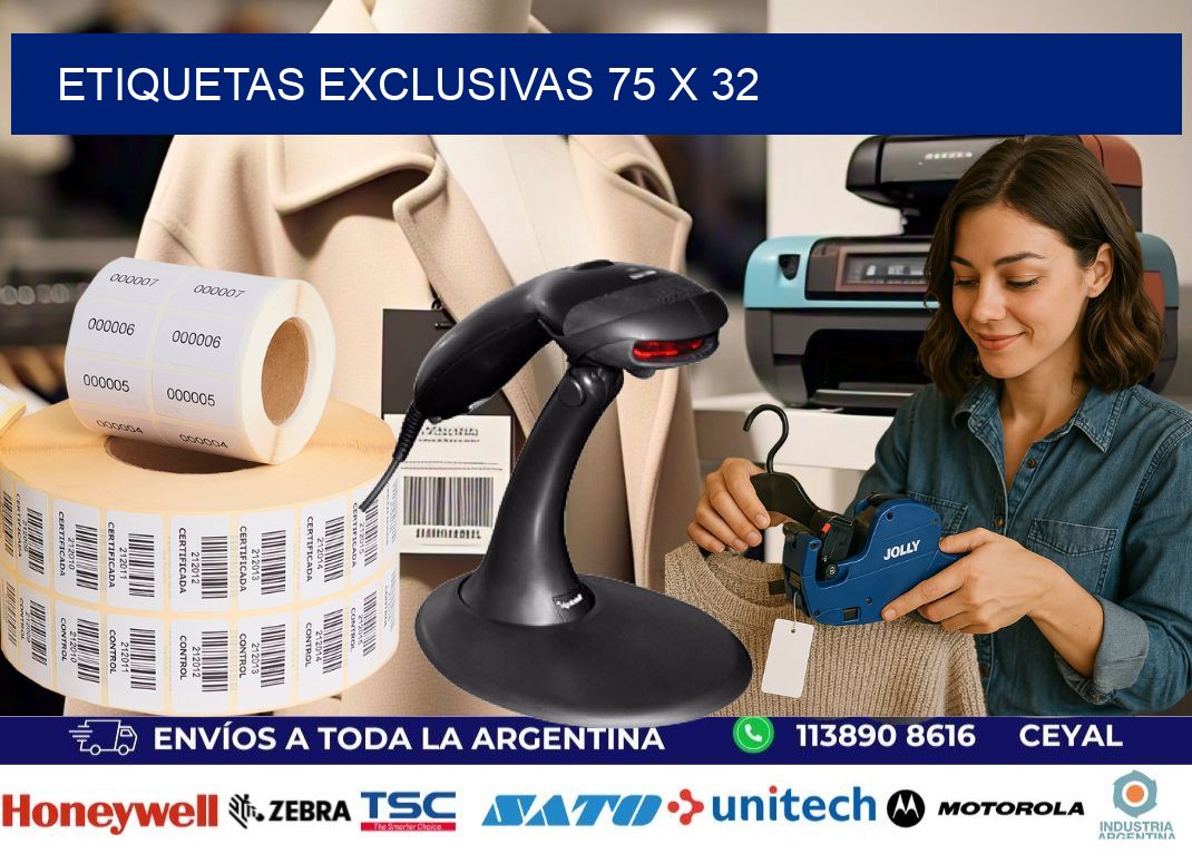 Etiquetas exclusivas 75 x 32
