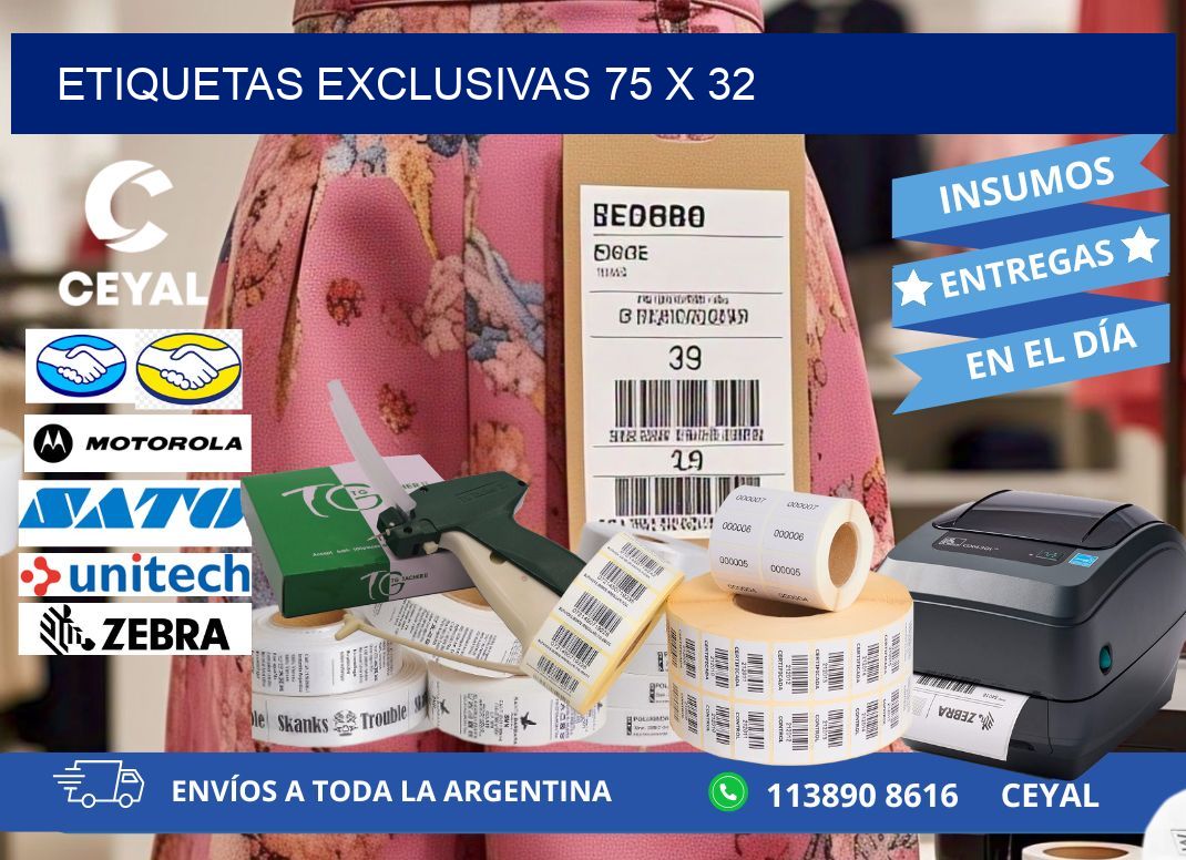 Etiquetas exclusivas 75 x 32