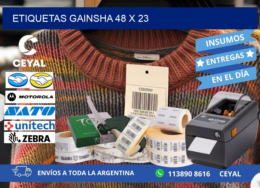 Etiquetas gainsha 48 x 23