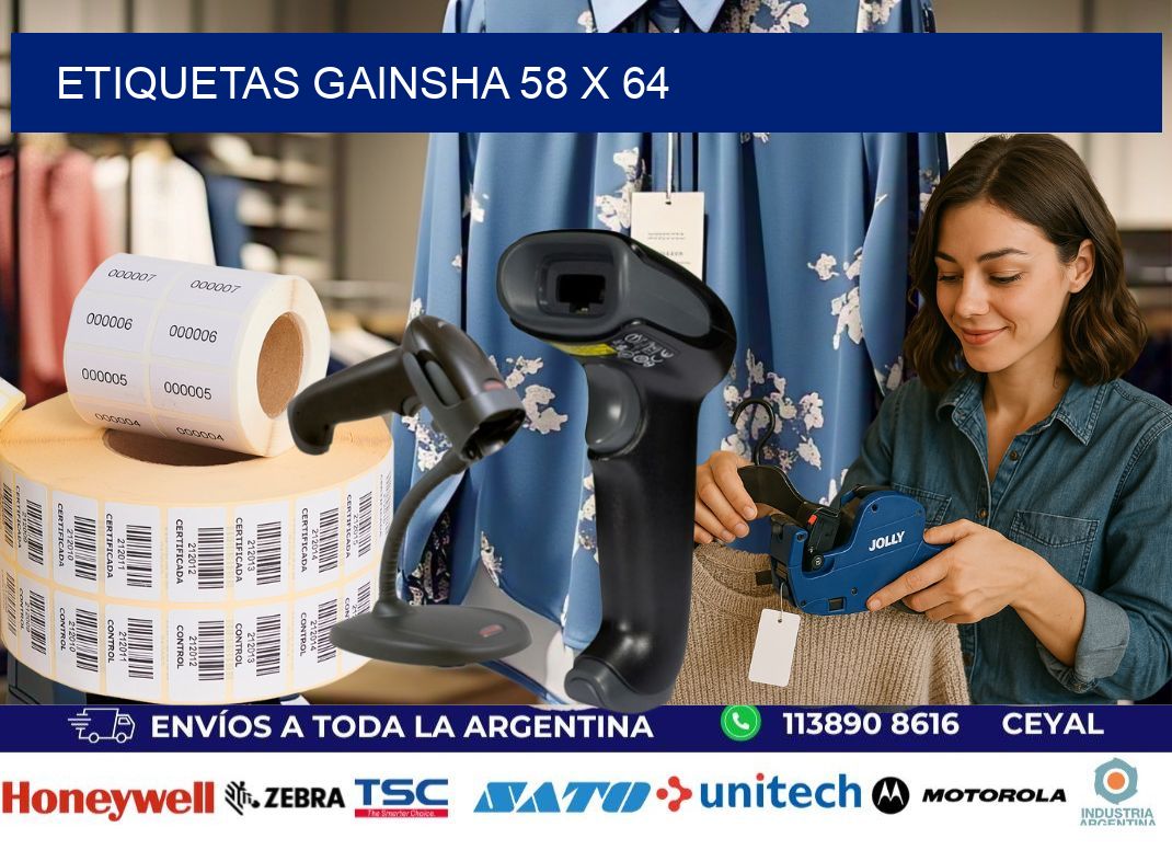 Etiquetas gainsha 58 x 64