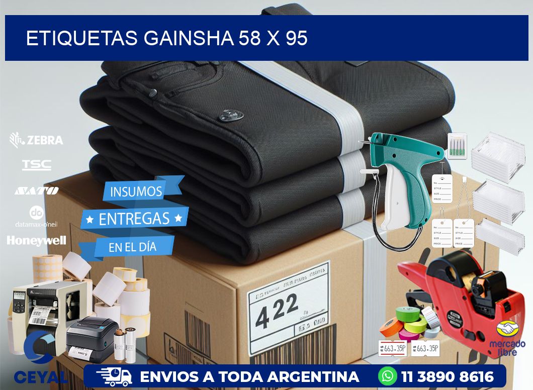 Etiquetas gainsha 58 x 95