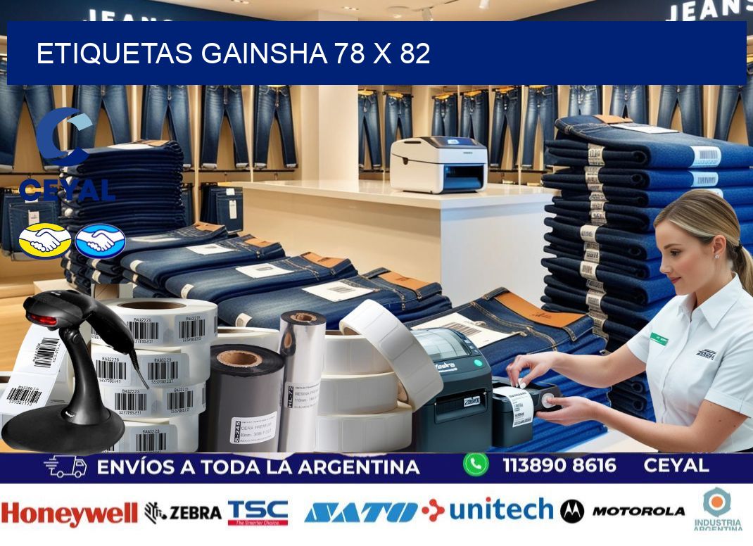 Etiquetas gainsha 78 x 82