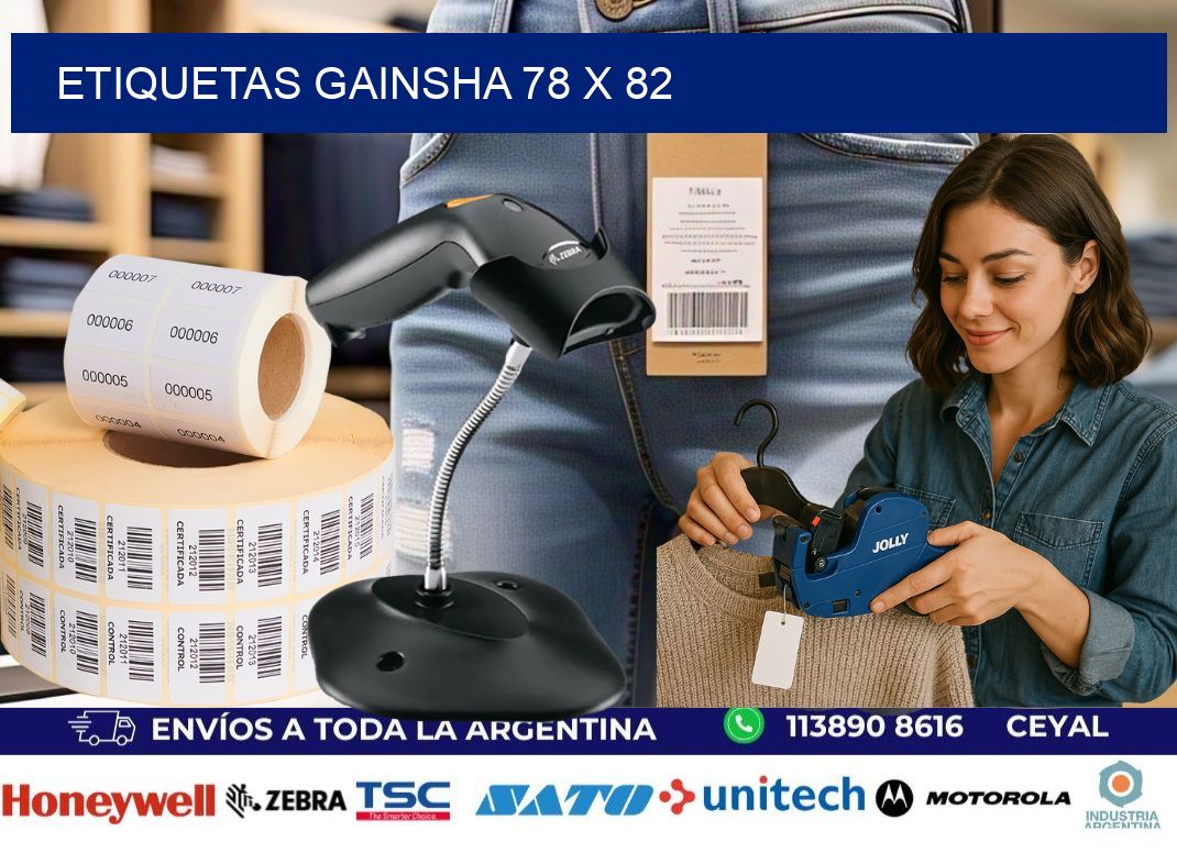 Etiquetas gainsha 78 x 82
