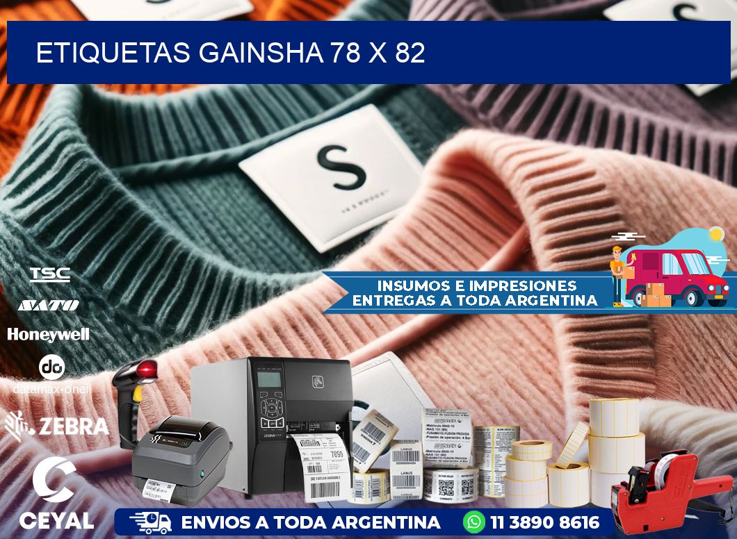 Etiquetas gainsha 78 x 82