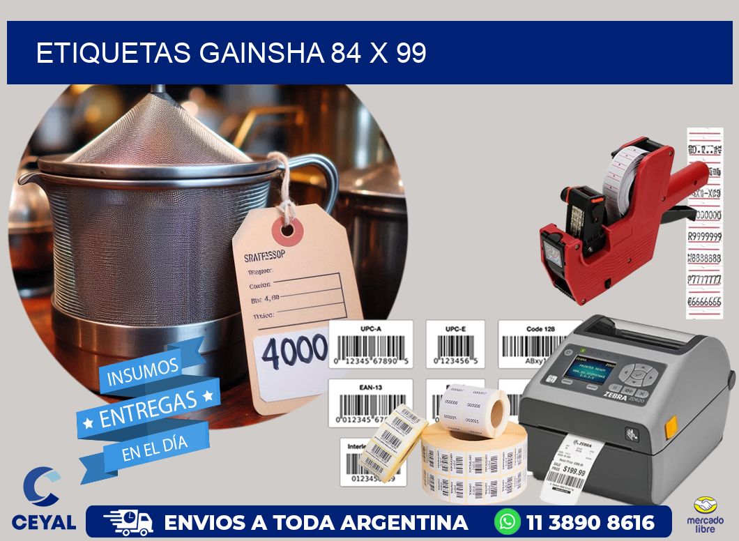 Etiquetas gainsha 84 x 99