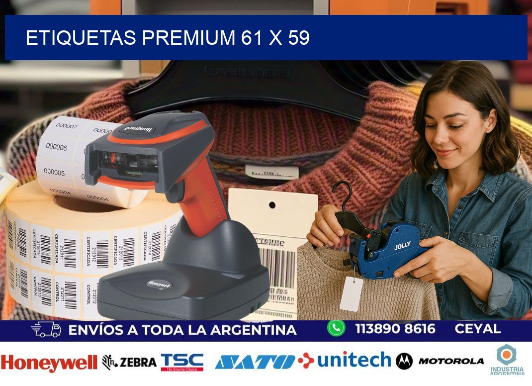 Etiquetas premium 61 x 59