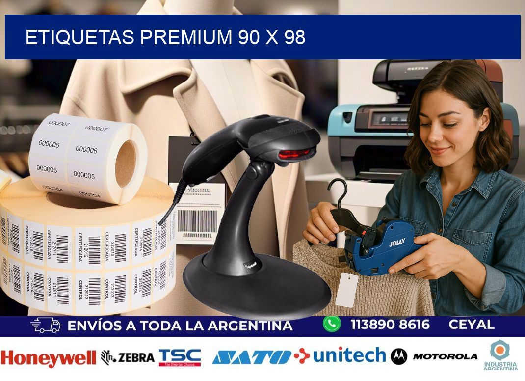 Etiquetas premium 90 x 98
