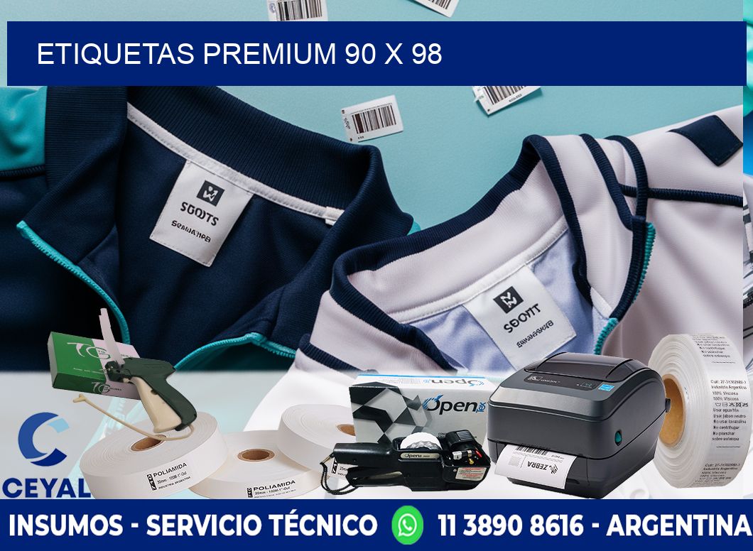 Etiquetas premium 90 x 98