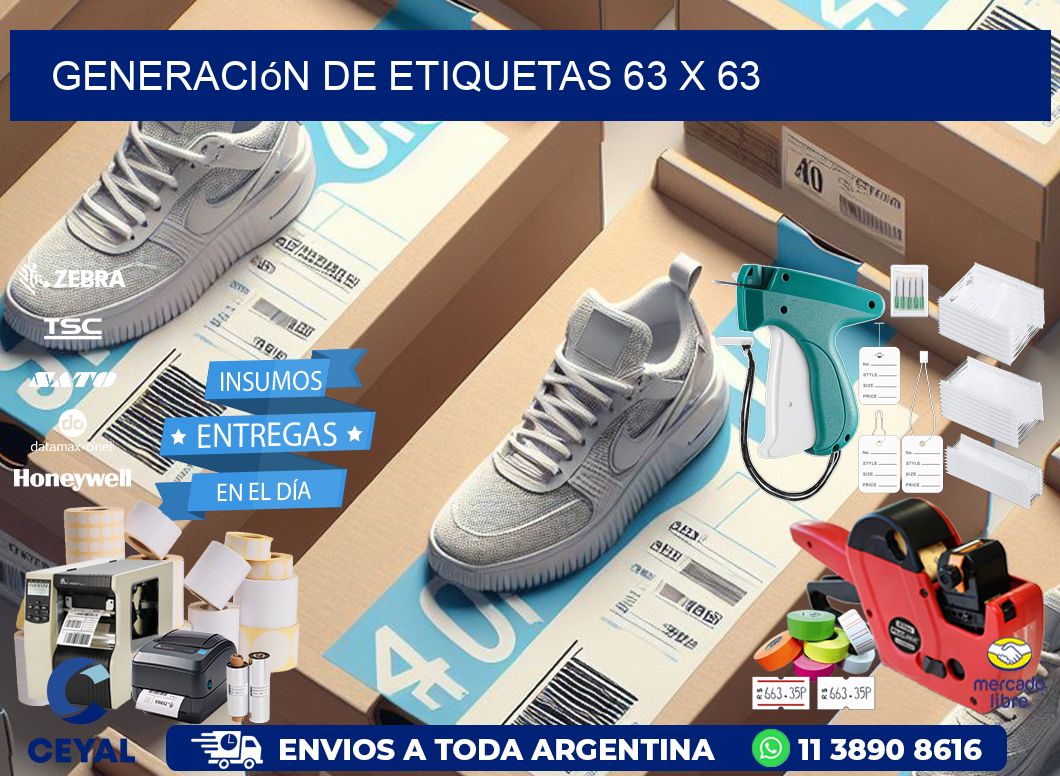 Generación de etiquetas 63 x 63
