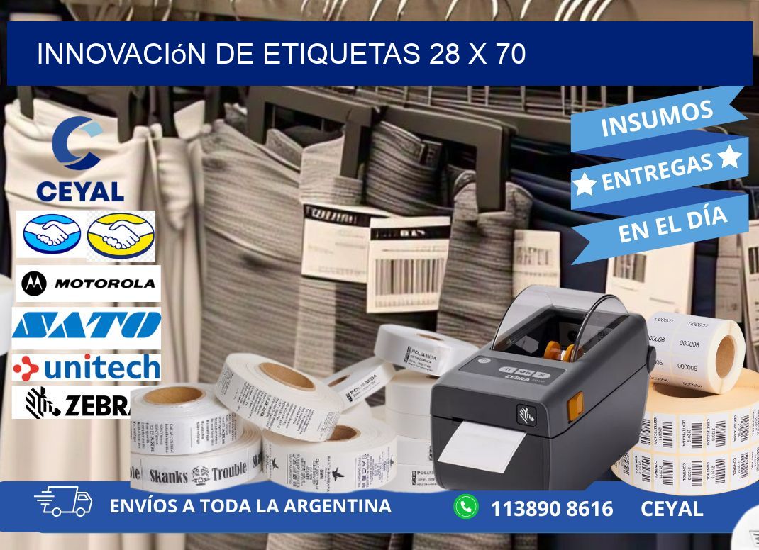 Innovación de etiquetas 28 x 70