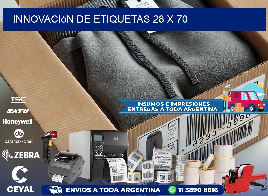 Innovación de etiquetas 28 x 70