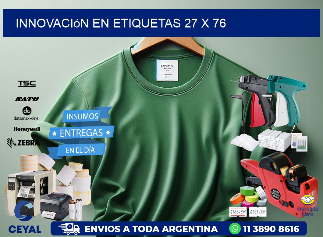 Innovación en etiquetas 27 x 76