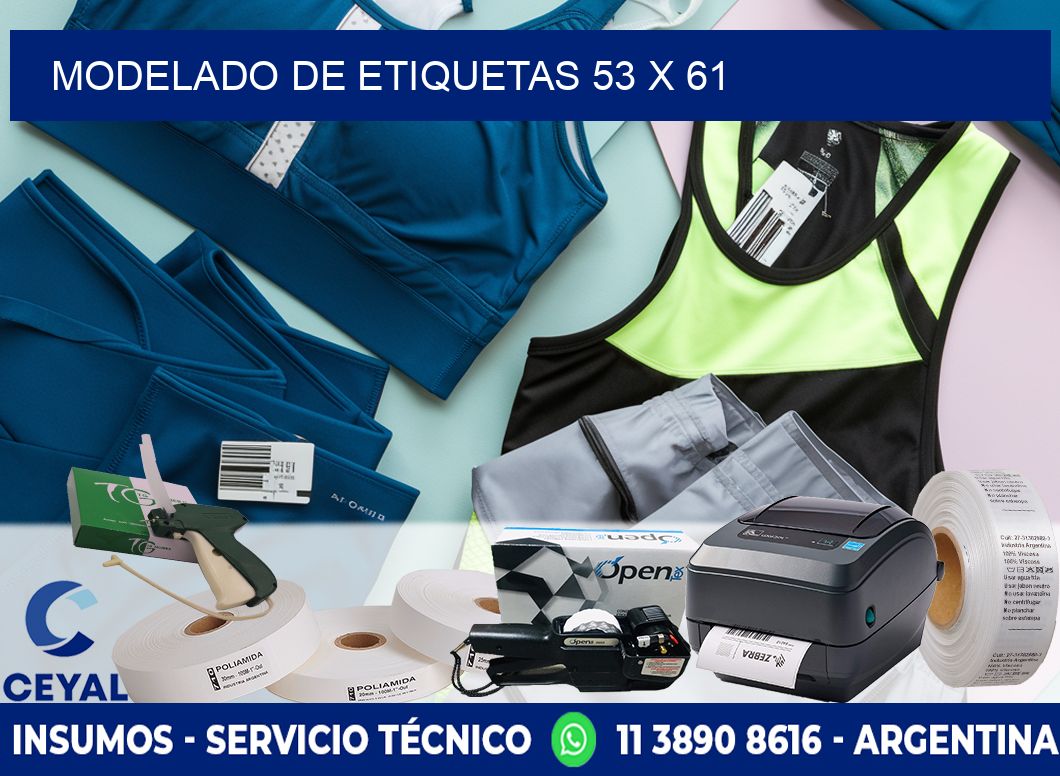 Modelado de etiquetas 53 x 61