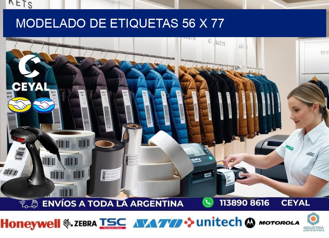 Modelado de etiquetas 56 x 77