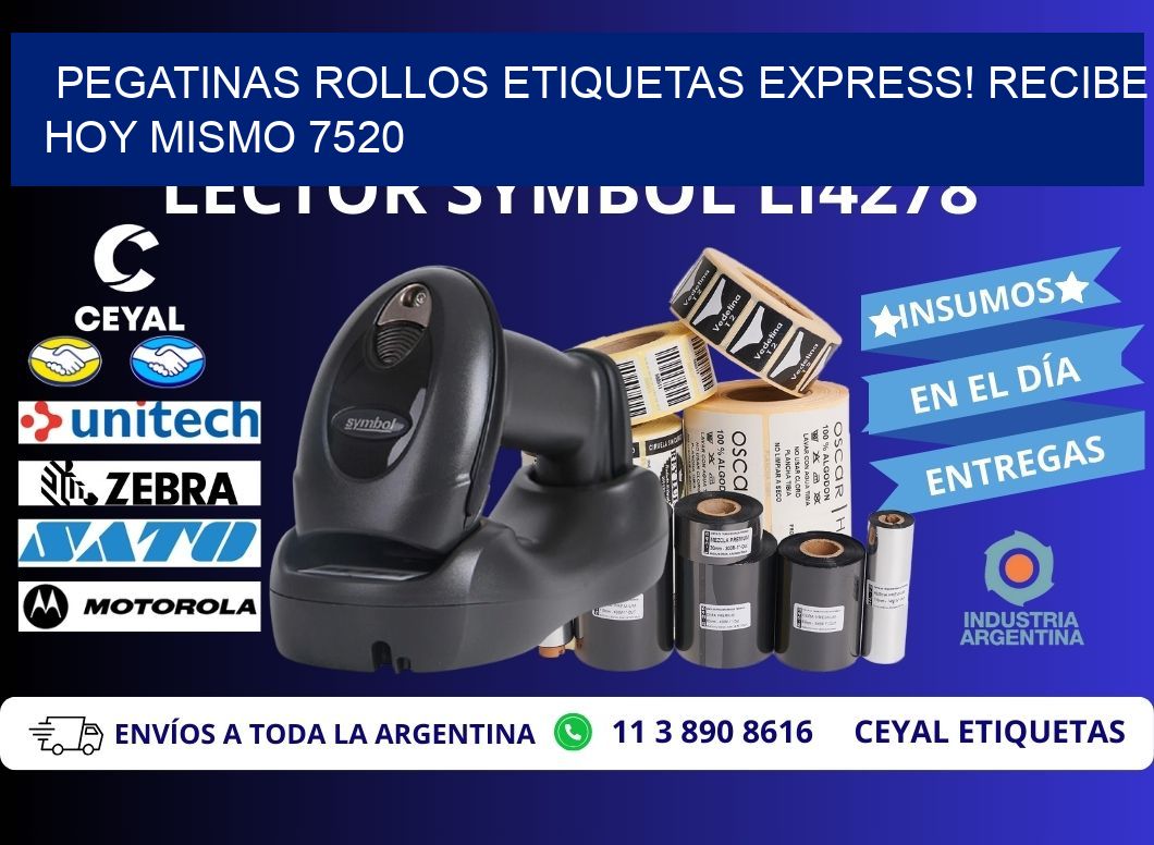 Pegatinas rollos etiquetas Express! Recibe Hoy Mismo 7520