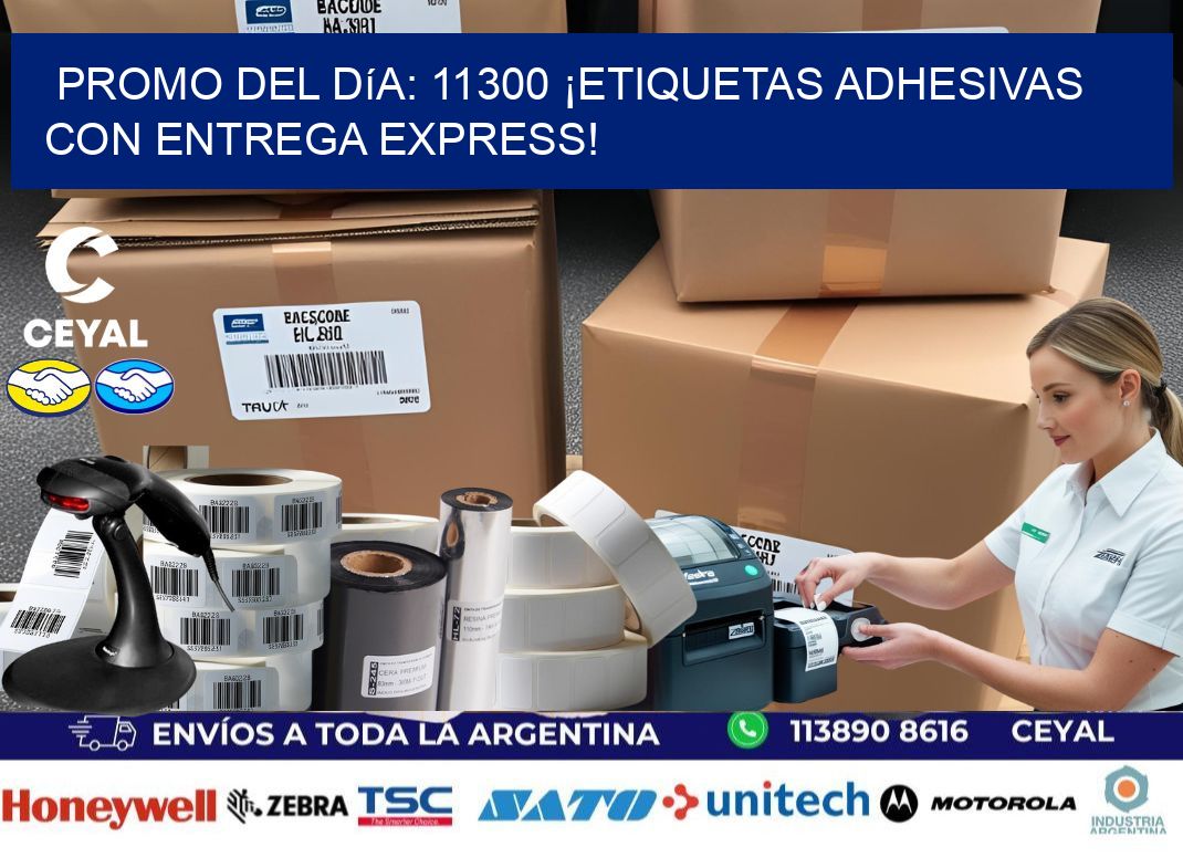 Promo del Día: 11300 ¡Etiquetas Adhesivas con Entrega Express!