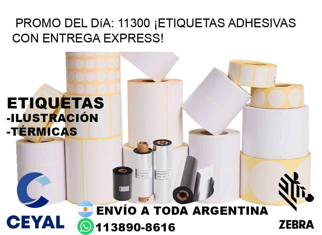 Promo del Día: 11300 ¡Etiquetas Adhesivas con Entrega Express!