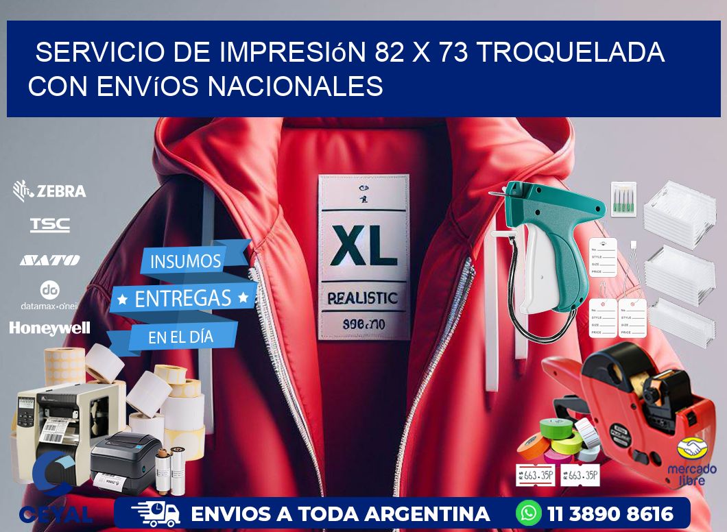 Servicio de impresión 82 x 73 troquelada con envíos nacionales