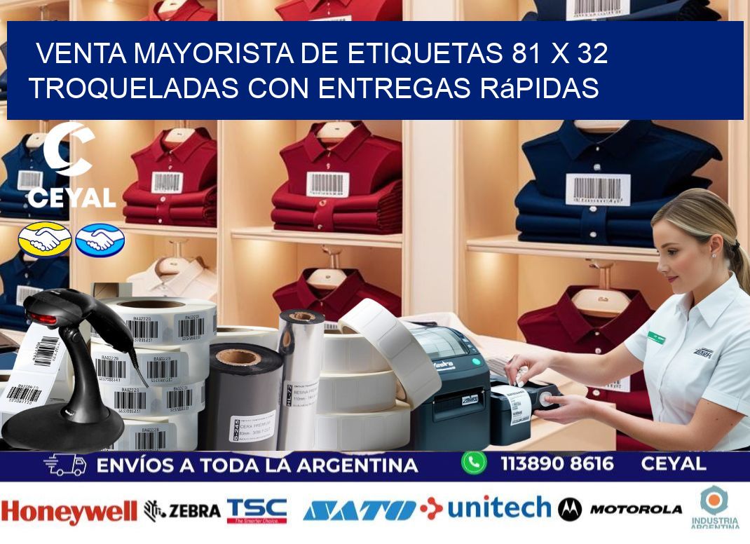 Venta mayorista de etiquetas 81 x 32 troqueladas con entregas rápidas