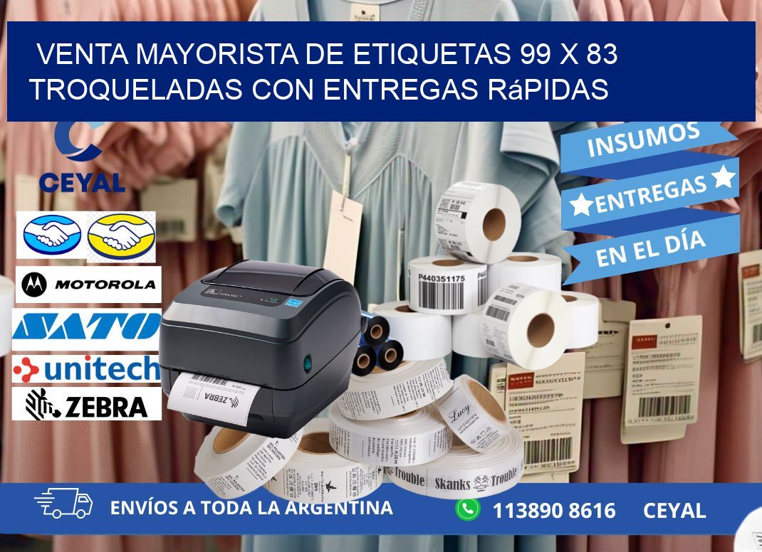 Venta mayorista de etiquetas 99 x 83 troqueladas con entregas rápidas