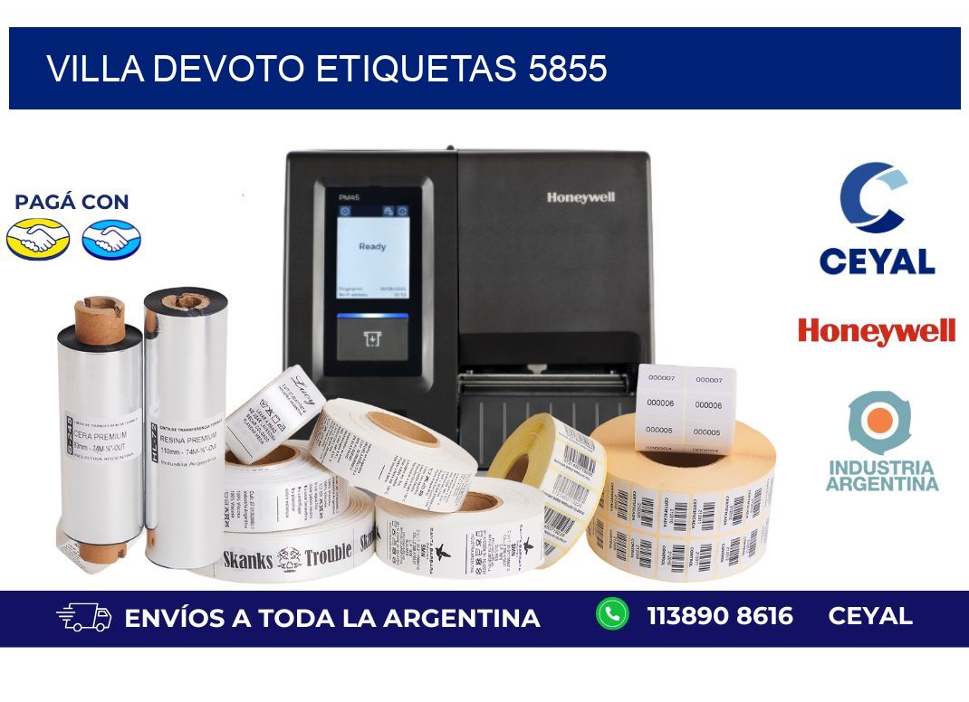 Villa Devoto etiquetas 5855