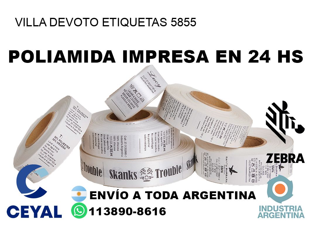 Villa Devoto etiquetas 5855