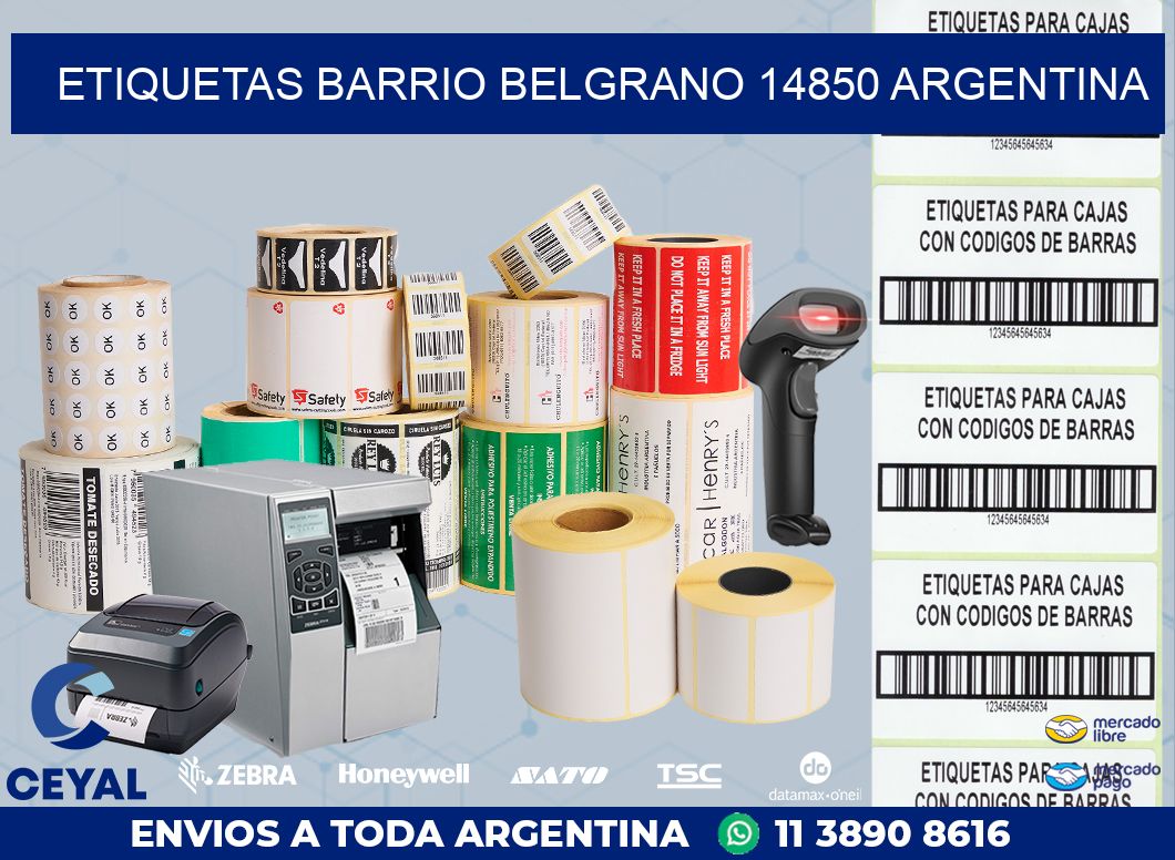 etiquetas barrio belgrano 14850 argentina