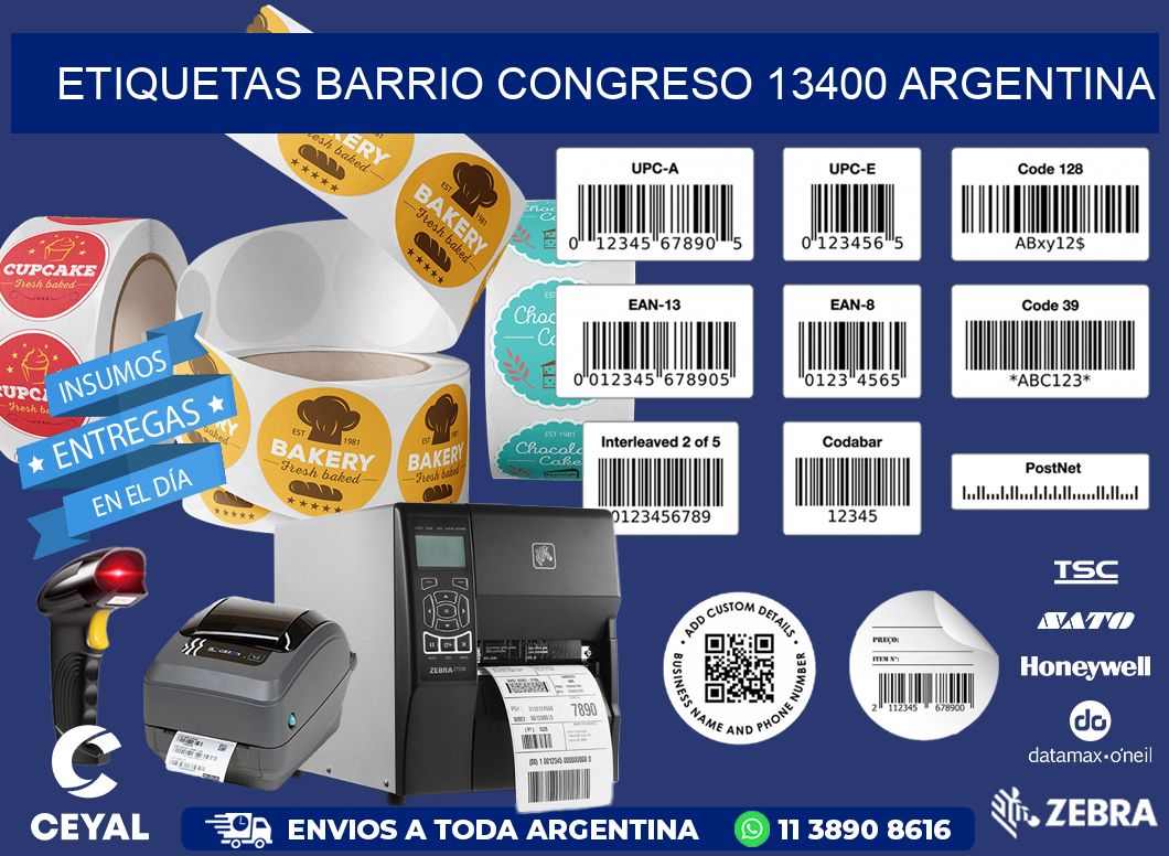 etiquetas barrio congreso 13400 argentina