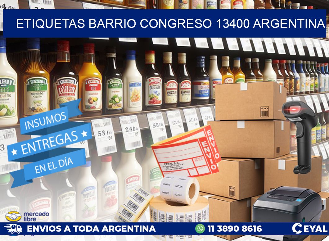 etiquetas barrio congreso 13400 argentina