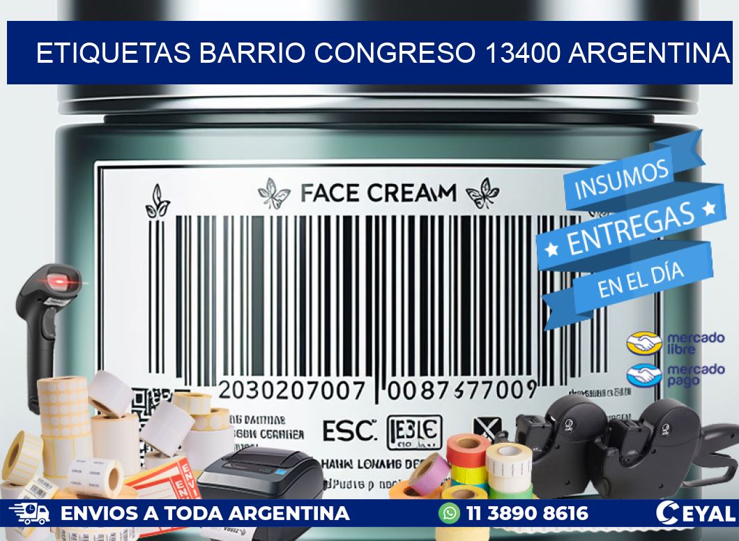 etiquetas barrio congreso 13400 argentina