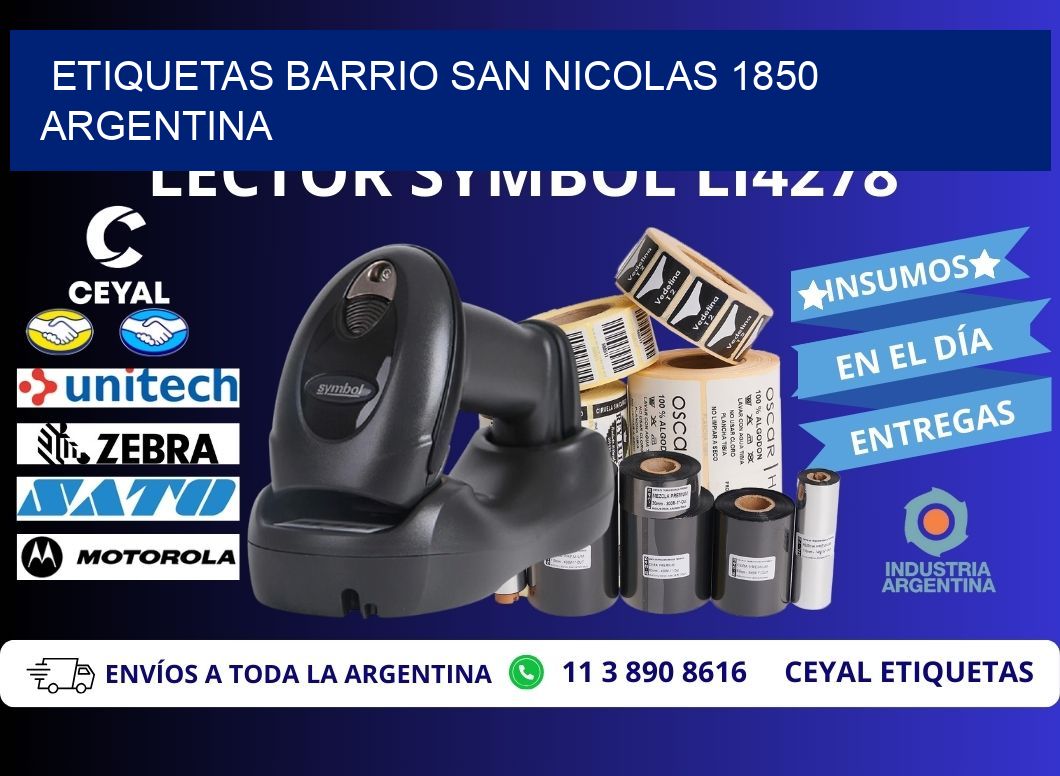 etiquetas barrio san nicolas 1850 argentina