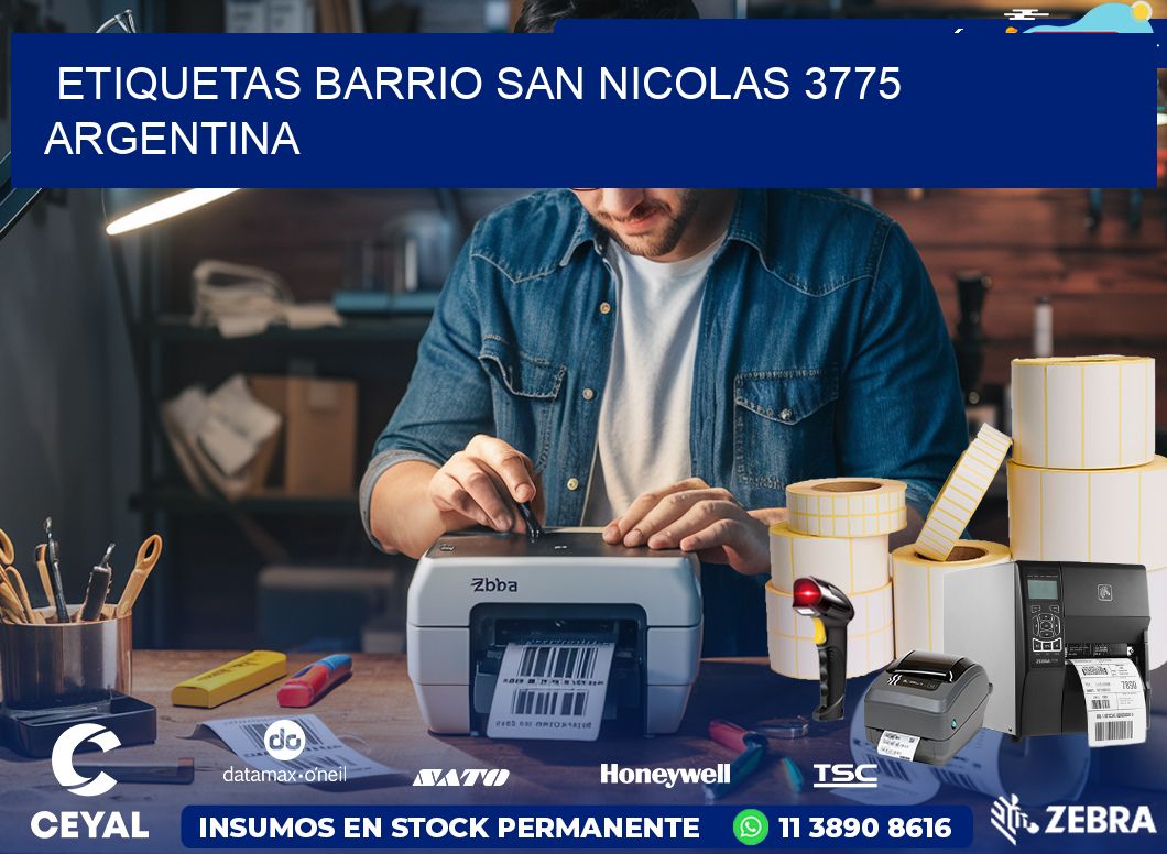 etiquetas barrio san nicolas 3775 argentina